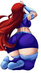 1girls ass_in_dress big_ass big_butt boots dc dc_comics koriand'r lyn_nyl red_hair starfire teen_titans