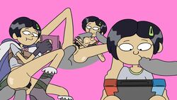 1boy 1boy1girl 1girls 3boys amphibia black_hair cape casual casual_sex disney disney_channel distracted eyelashes faceless_male fellatio female jones_boi kissing_penis kissing_penis_tip marcy_wu nintendo_switch oral penis penis_on_cheek playing_games playing_videogame pubic_hair reading sex short_black_hair short_hair smooth_skin uninterested vaginal_insertion vaginal_penetration