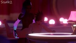 1futa 1girls 3d animated dark-skinned_futanari futa_on_female futanari interracial light-skinned_female mp4 no_sound overwatch short_hair sisalik sombra tracer video