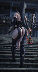 1futa 3d big_ass big_breasts big_penis casual_exposure dead_or_alive functionally_nude futa_only futanari momiji_(ninja_gaiden) solo stevencarson variations