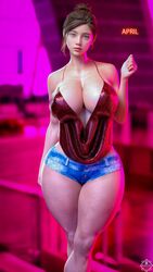1girls 3d aero3dx april_(aero3dx) ass big_ass big_breasts breasts bubble_ass bubble_butt busty clothing female hips hourglass_figure human large_breasts legs light-skinned_female light_skin lips mirage3dx original original_character shiny shiny_skin slushe_(website) thick_ass thick_legs thick_thighs thighs voluptuous wide_hips