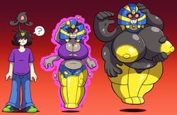 bimbo bimbofication breast_expansion cofagrigus comic female gender_transformation hyper hyper_breasts identity_death pokemon prinnydood sarcophagus tagme transformation transformation_sequence