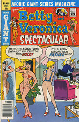 archie_comics betty_and_veronica betty_cooper black_hair blonde_hair casual clothing comic_cover female footwear human pale_skin swimwear veronica_lodge