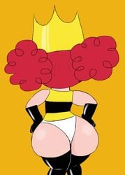 1girls 2020 big_ass big_breasts black_eyes butt cute dead_source female_only godalmite panties partially_clothed powerpuff_girls princess_morbucks rear_view red_hair tagme white_panties