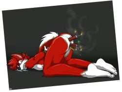 4:3 anthro arrwulf bodily_fluids bondage bound breasts canid canine clenched_teeth crying digital_media_(artwork) female female_penetrated firework_in_ass firework_in_pussy fireworks forced fox fur genitals gore gore_focus imminent_pain improvised_sex_toy mammal mango_the_fox nude nude_female object_in_ass object_in_pussy penetration pussy questionable_consent red_body red_fur restraints rope rope_bondage simple_background solo tears teeth vaginal_penetration vulva