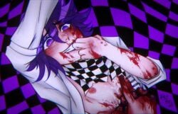 blood blood_on_face danganronpa danganronpa_v3 eroguro gore guts kokichi_ouma organs ouma_kokichi sole_male