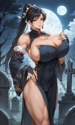 ai_generated asian_female china_dress chinese_clothes chun_yan_(shuumatsu_no_valkyrie) mature_female record record_of_ragnarok shuumatsu_no_valkyrie