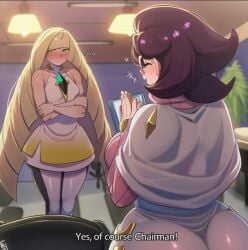 ai_generated light-skinned_female lovelyzen lusamine_(pokemon) pokemon wicke_(pokemon)