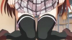 10s 1girls 2017 animated animated anus ass dress embarrassed female female frilled_skirt large_breasts long_hair open_clothes pussy removing_panties school solo_focus tagme taking_picture thighhighs toriko_no_(series) toriko_no_kusari yunoki_mio