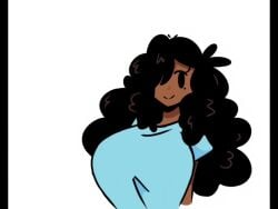 2d 2d_animation animated big_breasts bro_(murgoten) brown_hair dark-skinned_female female hair_covering_eye murgoten sound stripping tagme topless undressing video voice_acted