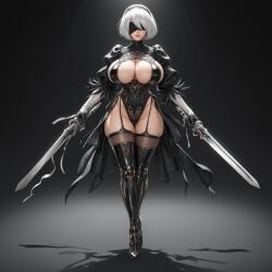 1girls ai_generated android big_ass big_breasts big_thighs breasts curvaceous curvy curvy_figure digital_media_(artwork) female gynoid hips hourglass_figure huge_ass huge_breasts huge_thighs humanoid large_ass large_breasts large_thighs legs light-skinned_female light_skin mature mature_female nier nier:_automata nier_(series) platinum_games slim_waist thealphega thick thick_hips thick_legs thick_thighs thighs voluptuous waist white_hair wide_hips wide_thighs yorha_2b