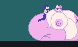 amy_rose animated anthro areolae ass bbw belly blue_fur breasts cleavage fat female female_focus furry gif green_eyes hairband hedgehog hips hyper_ass hyper_breasts large_ass large_breasts larger_female male nipples nude nude_female nude_male pink_fur pixel_art riding sega sex smaller_male sonic_(series) sonic_the_hedgehog ssbbw tech.fant32 testtheasshunter21 thick_thighs thighs thunder_thighs wide_hips