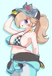 big_ass big_breasts big_butt big_thighs big_titties bikini clothing curvaceous curvaceous_female curvaceous_figure curvy curvy_figure curvy_hips ducktracio female female_focus female_only long_hair looking_at_viewer mario_kart mario_kart_world nintendo princess_rosalina super_mario_bros. super_mario_galaxy yellow_hair