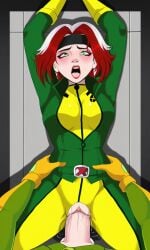 1girls 2025 absurd_res ai_generated ass ass_focus ass_up bicolored_hair big_ass green_eyes green_jacket marvel marvel_comics red_hair rogue_(x-men) sex tagme vampiregurl white_hair x-men_97 yellow_bodysuit