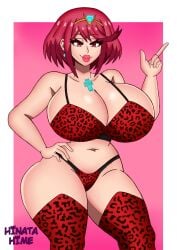 1girls 2025 bare_shoulders breasts_bigger_than_head cleavage clothed clothed_female clothing core_crystal core_crystal_(xenoblade) earrings female female_only hand_on_hip hand_on_own_hip headband headwear hinata-hime huge_breasts leopard_print leopard_print_lingerie light-skinned_female light_skin light_skinned_female lingerie lingerie_bra lingerie_only lingerie_panties lipstick medium_hair midriff navel pink_lips pink_lipstick pyra pyra_(xenoblade) red_eyes red_hair red_lingerie smile smiling solo solo_female stockings thick_thighs voluptuous voluptuous_female wide_hips xenoblade_(series) xenoblade_chronicles_(series) xenoblade_chronicles_2