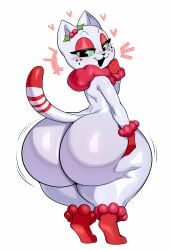 2025 ai_assisted ass_grab ass_lift booty brattykattyy caked_up dat_ass feral grabbing_own_ass huge_ass junipurr original_character rapebait smug tagme thick thick_ass thick_thighs white_fur