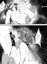 1futa 1girls blowjob breasts corruption cum cum_in_mouth cumshot ejaculation ethereal_(zenless_zone_zero) fellatio futa_on_female futanari jane_doe_(zenless_zone_zero) large_breasts large_penis nipples penis xipa zenless_zone_zero zhu_yuan