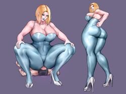 blonde_hair blue_eyes breasts cameltoe dominant_female dominatrix emma_frost emma_frost_(marvel_rivals) faceless_male facesitting female female_on_top form_fitting hellfire_club large_breasts male marvel marvel_comics marvel_rivals pussy_outline white_queen x-men