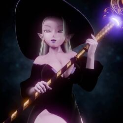 1girls 3d alternate_costume alternate_hairstyle cleavage dr._arinsu dragon_ball dragon_ball_daima earrings feet female glowing_staff gown large_breasts lipstick magic magic_user no_sound purple_eyes purple_skin sic_phuck solo solo_female solo_focus sorceress staff tagme toes turntable_(animation) video white_hair witch witch_hat