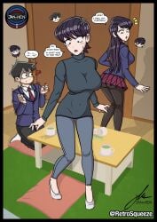 1boy 1male 1males 1man 2female 2females 2girls 2woman 2women 3humans anime big_breasts body_swap breasts checking_out_self female komi-san_wa_komyushou_desu komi_can't_communicate komi_shouko komi_shuuko male retrosqueeze tadano_hitohito