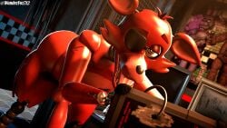 16:9 3d_(artwork) animal_genitalia animal_penis animatronic anthro ass big_butt canid canine canine_genitalia canine_penis digital_media_(artwork) eye_patch eyewear five_nights_at_freddy's fox foxy_(fnaf) genitals hi_res hook hook_hand machine male mammal office penis robot scottgames solo source_filmmaker_(artwork) tablet widescreen wonderfox712