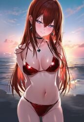 1girls 2025 ai_generated arms_behind_back beach bikini bikini_bottom bikini_top blue_eyes blush blush_lines bra breasts cheating cheating_female cheating_girlfriend choker cloud clouds ear earrings embrace evening excited excited_female eyebrows eyebrows_visible_through_hair female female_focus female_only hair hair_between_eyes hands_behind_back light-skinned light-skinned_female light_body light_skin looking_at_viewer looking_pleasured makise_kurisu medium_breasts necklace netorare nose open_eyes open_mouth pleasured purple_eyes qos queen_of_spades queen_of_spades_symbol raceplay red_hair sea sky small_breasts snowbunny spade spade_earrings spade_necklace steins;gate sweat sweatdrop sweating sweaty teeth teeth_clenched teeth_visible white-skinned_female white_body white_skin white_skinned_female