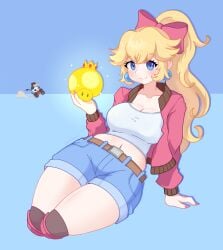 big_ass big_breasts big_butt big_thighs big_titties blue_eyes clothing curvaceous curvaceous_female curvaceous_figure curvy curvy_figure curvy_hips ducktracio female female_focus female_only long_hair mario_kart mario_kart_world nintendo princess_peach super_mario_bros. yellow_hair