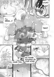 absurd_res animal_genitalia animal_penis anthro ass big_penis bodily_fluids butt_grab canine_genitalia canine_penis comic cum cum_in_uterus cum_in_vagina cum_inside cum_while_penetrated defeat_sex defeated duo ejaculation english_text erection excessive_cum excessive_genital_fluids female female_penetrated forced genital_fluids genitals hand_on_butt head_down_ass_up hi_res impregnation inflation inflation leg_markings male male/female male_penetrating male_penetrating_female markings messy monochrome nude ovum pain paws peeing penetration penis rape rezaou_(bluesyde) right_to_left sex short socks_(marking) sola_(sukiya) speech_bubble sperm_cell sukiya sweat tail tattoo text urine uterus vaginal_penetration vaginal_penetration vein veiny_penis x-ray_view