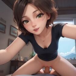 ai ai_generated aunt aunt_cass bedroom close-up cowgirl_position penis_in_pussy pixar riding_penis tagme video