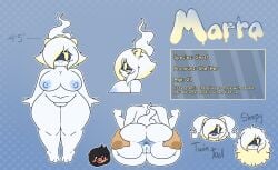 anus english_text female ghost hi_res humanoid male male/female maramurr marra_(maramurr) model_sheet short_stack slightly_chubby solo spirit spread_anus spreading text