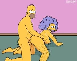 1boy 1girls 20th_century_fox 20th_century_studios artist_name ass_grab bald bald_male blue_hair breasts brother-in-law_and_sister-in-law doggy_style duo erection eyelashes female genitals hands_on_ass homer_simpson human human_on_human indoors leg_hair lockandlewd looking_back looking_back_at_another male male/female mammal mature mature_female mature_male nipples nude nude_female nude_male on_knees penis penis_in_pussy pussy selma_bouvier sex straight straight_sex teeth the_simpsons vaginal_penetration vaginal_sex yellow_skin