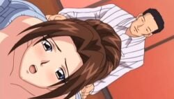 00s 1boy 1girls 2004 2025 2d animated ass blush brown_hair clothed_sex elevator female femsub housewife huge_ass indoors kininaru_kimochi lowres male maledom no_bra okusan_(kininaru_kimochi) open_clothes open_mouth ponytail rape raped sex shirt straight striped_clothes striped_shirt tagme uncensored