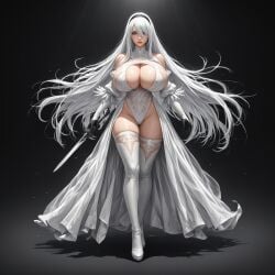 1girls ai_generated android big_ass big_breasts big_thighs breasts curvaceous curvy curvy_figure digital_media_(artwork) female gynoid hips hourglass_figure huge_ass huge_breasts huge_thighs humanoid large_ass large_breasts large_thighs legs light-skinned_female light_skin mature mature_female nier nier:_automata nier_(series) platinum_games slim_waist thealphega thick thick_hips thick_legs thick_thighs thighs voluptuous waist white_hair wide_hips wide_thighs yorha_a2