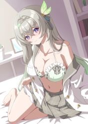bra firefly_(honkai:_star_rail) honkai:_star_rail school_uniform stripping