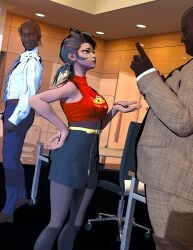 1girl2boys bbc interracial light marvel_rivals peni_parker peni_parker_(marvel_rivals)