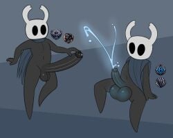 2023 accessory anthro arthropod balls big_balls big_penis black_body bodily_fluids cum excessive_cum excessive_genital_fluids eyebrowless gemsum genital_fluids genitals hi_res hollow_knight horn huge_balls huge_cock humanoid hyper hyper_genitalia hyper_penis insects male male_focus male_only mostly_nude nippleless penis solid_eyes solo spread_legs spreading team_cherry the_knight_(hollow_knight) vessel_(species) white_horn