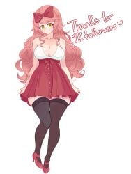 big_ass big_breasts big_breasts big_butt big_titties clothing curvaceous curvaceous_female curvaceous_figure curvy curvy_figure curvy_hips ducktracio female female_focus female_only long_hair looking_at_viewer original original_character pink_hair thigh_highs