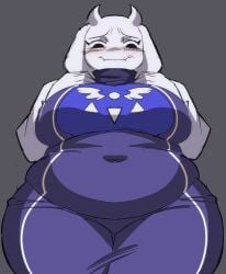 artiah669 bbw bbw_mom belly belly_focus big_belly blush blush_lines blushing chubby chubby_female deltarune fleshpie669 overweight overweight_female thick thick_thighs toriel undertale undertale_(series)