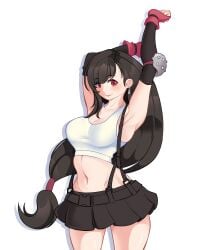 big_ass big_breasts big_butt big_thighs big_titties black_hair clothing curvaceous curvaceous_female curvaceous_figure curvy curvy_figure curvy_hips ducktracio female female_focus female_only final_fantasy long_hair looking_at_viewer red_eyes square_enix tifa_lockhart