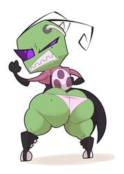 1girls alien alien_girl antennae ass_cleavage big_ass big_butt bubble_butt butt_crack female_only green_skin hi_res huge_ass invader_zim irken maddeku nickelodeon panties purple_eyes rattie shortstack tagme tak tak_(invader_zim) tak_(irken)_(invader_zim) wide_hips