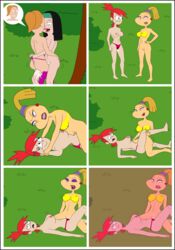 american_dad battle bra charlotte_pickles comic crossover female/female female_only forest foster's_home_for_imaginary_friends frankie_foster grass hayley_smith innie_pussy multiple_girls panties pussy_juice rick_and_morty rugrats scissoring sexfight sexfightfun stockings summer_smith tribadism wet_panties wet_pussy wrestling young yuri