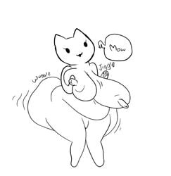 ass ass_jiggle bongo_cat breasts cat_ears cat_tail feline prettykynkirart silly_cats