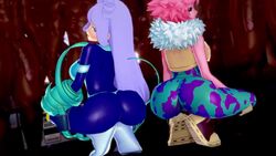 2girls 3d animated big_ass big_penis black_sclera blue_hair dancing dark-skinned_male dark_skin female hero_outfit_(mha) illusion_soft interracial koikatsu large_breasts male mina_ashido multiple_boys my_hero_academia nejire_hado no_sound numbersguy pink_hair pink_skin shounen_jump squatting twerking video yellow_eyes