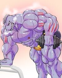 abs anal anal_sex bara biceps blushing bodybuilder cum_shot cumming cumshot d_ron_r gay gay_sex gym hyper hyper_balls hyper_genitalia hyper_muscles hyper_penis hyper_testicles machoke male male_focus male_only muscle muscles muscular muscular_arms muscular_ass muscular_back muscular_legs muscular_male muscular_thighs nipples pecs pokemon pokemon_(species) sweat sweating sweating_profusely sweaty_body veins veiny_penis weights workout ろん