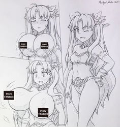 1girls abridged-satoko breast_expansion breasts censored censored_breasts fate/stay_night fate_(series) huge_breasts ishtar_(fate/grand_order) nipple_censor paywall_censor wip