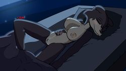 anthro beastars bed blanket female_only fingering juno_(beastars) masturbating masturbation moonlight night nude nude_female open_wide sleeping sos_or_loss touching_self wet_fingers wet_pussy