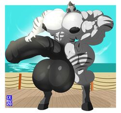abs balls biceps bodybuilder cerulien47 furry furry_only horse_penis horsecock hyper hyper_balls hyper_genitalia hyper_muscles hyper_pecs hyper_penis hyper_testicles male male_focus male_only muscles muscular muscular_anthro muscular_arms muscular_ass muscular_back muscular_legs muscular_male muscular_thighs nipples pecs penis testicles veins veiny_penis zebra