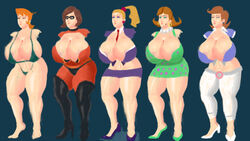 5girls big_breasts boob_window charlotte_pickles cleavage_overflow crossover dexter's_laboratory dexter's_mom disney elastigirl female female_only gatherer giant_breasts helen_parr high_heel_boots high_heels huge_breasts jimmy_neutron_boy_genius judy_neutron milf multiple_girls multiple_milfs pixar rough_sketch rugrats superheroine the_fairly_oddparents the_incredibles thighs timmy's_mom