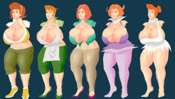 alternate_breast_size breasts cartoon_network dexter's_laboratory dexter's_mom disney disney_channel disney_xd family_guy female female_only gatherer hanna-barbera huge_breasts jane_jetson large_breasts linda_flynn-fletcher lois_griffin milf partially_clothed phineas_and_ferb red_head rough_sketch take_your_pick the_flintstones the_jetsons wilma_flintstone