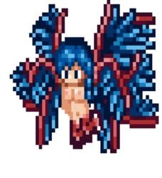 animated bouncing_breasts flying gif harpy monster_girl pixel_art terraria terraria_(lewdrraria) transparent_background unknown_artist wings